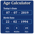 Age Calculator by Date of Birth Days Months icon