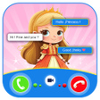 プログラムのアイコン：fake video call with prin…