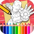 Iron Hero Coloring Superhero