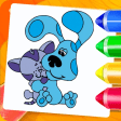 Blue Clues Coloring Glitter