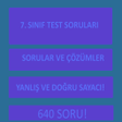 أيقونة البرنامج: 7.Sınıf Tüm Dersler Test …