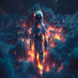 Astronaut Cloud Embers Live Wallpaper