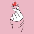 Girly Finger Heart Wallpaper
