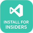 Programikonen: VS Code Insiders button o…
