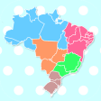 Brazil States  Capitals Map Q