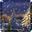 Snow tree Night Live Wallpaper