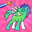 プログラムのアイコン：Pony Coloring Book with G…