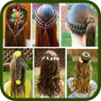プログラムのアイコン：Easy fun hairstyles for g…