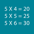 أيقونة البرنامج: Multiplication Table