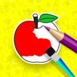 Icon of program: Fruits Drawing Book  Vege…