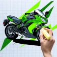 Cool Motorcycle Coloring Book