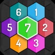 Programın simgesi: Merge Hexa - Number Puzzl…