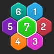 ไอคอนของโปรแกรม: Merge Hexa - Number Puzzl…