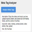 أيقونة البرنامج: Meta Tag Analyzer