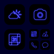 Ikona programu: Wow Blue Neon Theme Icon …