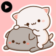 أيقونة البرنامج: Animated Mochi Cat Sticke…