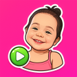 أيقونة البرنامج: Animated Video Stickers F…