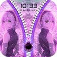أيقونة البرنامج: Rose Heart Lock Screen Zi…
