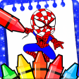 spider adventures coloring super heroes womans