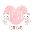 أيقونة البرنامج: Pair Wallpaper - Love Cat…