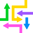 أيقونة البرنامج: Arrow Flow Maze: Brain Ga…