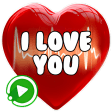 ANIMATED I LOVE YOU WAstickerApps Love and Hearts