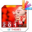 New year pig19 Xperia Theme