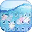 3D glass water keyboard theme
