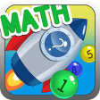Math Number Bubble Rocket Game