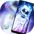 程序图标：Neon marshmello blue colo…