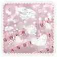 Pink Glitter Diamond Heart Keyboard Theme