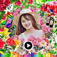 أيقونة البرنامج: Flower video maker with m…
