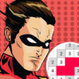 プログラムのアイコン：Superhero Coloring Pixel …