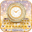 プログラムのアイコン：Gold Glitter Clock Keyboa…