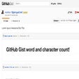 GitHub Gist Word Count