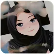 hijab muslim cartoon wallpaper