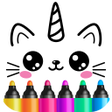 プログラムのアイコン：Pets Drawing for Kids and…