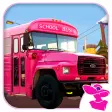 Pink Lady School Bus Driver: Bus Driving Simulator