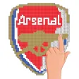 Pixel art football logo coloring : Color by Number