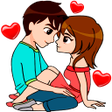 أيقونة البرنامج: Love Story Stickers
