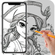 أيقونة البرنامج: Sketch and trace: Digital…