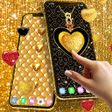 プログラムのアイコン：Gold glitter hearts live …