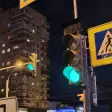 Night traffic light