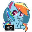 Cute Rainbow Horse HD Wallpape