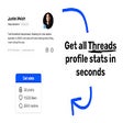 أيقونة البرنامج: Threads Stats Tracker