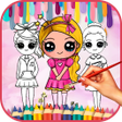 プログラムのアイコン：Cute Girls Coloring Book