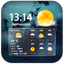 Transparent Clock & Weather