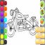 Motorcycle Coloring Book