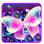 Colorful Glitter Neon Butterfly Keyboard Theme
