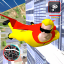 Flying superhero vegas vice town crime city